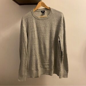 H&M preppy business casual slim fit crewneck pullover knit sweater size LARGE